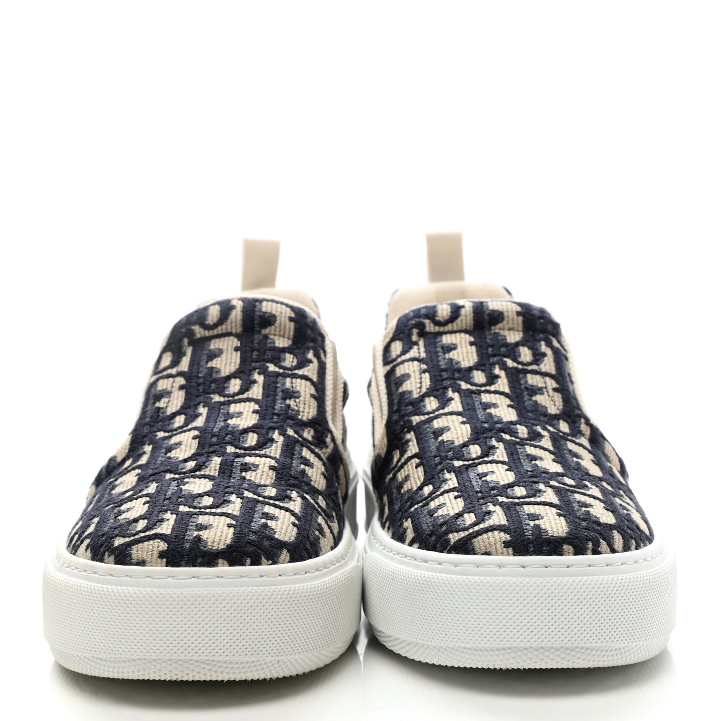 Canvas Oblique Embroidered Womens Solar Slip On Sneakers 38.5 Deep Blue