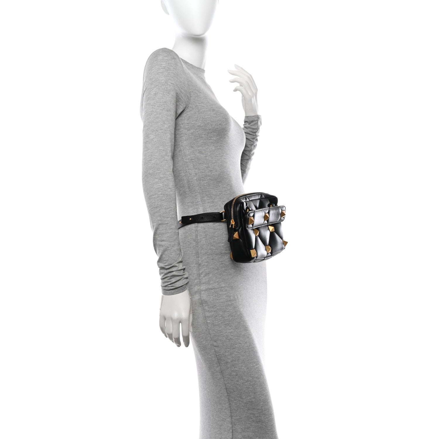 Valentino Garavani Nappa Roman Stud Crossbody Black 2 of 10
