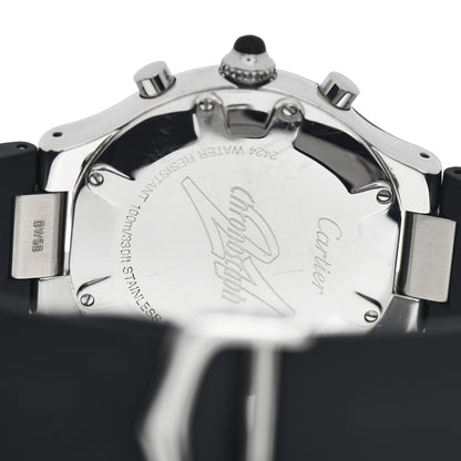 Cartier Stainless Steel Rubber 38mm Must 21 Chronoscaph Quartz Watch Black 4 of 4