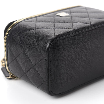 Chanel Caviar Quilted Small Vanity Case With Chain Black 6 of 11