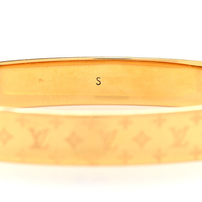Louis Vuitton Brass Monogram Nanogram Cuff S Gold 5 of 6