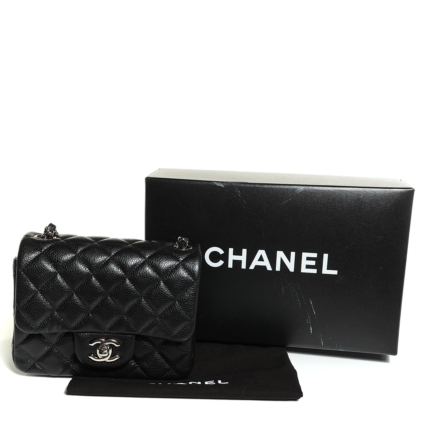 Chanel Caviar Quilted Mini Square Flap Black 5 of 9