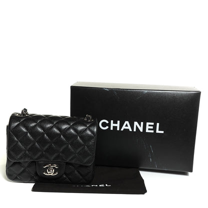 Chanel Caviar Quilted Mini Square Flap Black 5 of 9