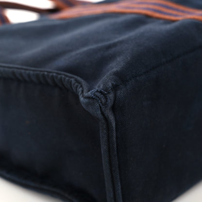 Hermes Canvas Herline Tote MM Navy 6 of 13