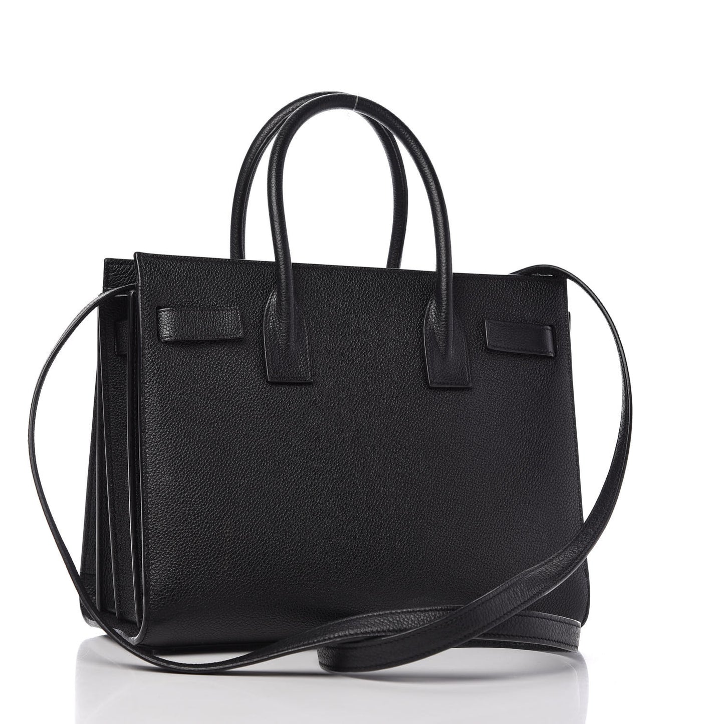 Grained Calfskin Baby Sac De Jour Black