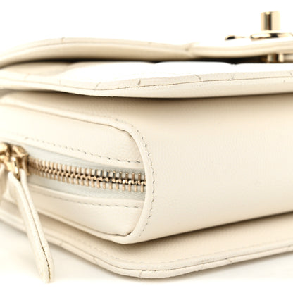 Chanel Caviar Quilted Like A Wallet Flap White 9 of 11