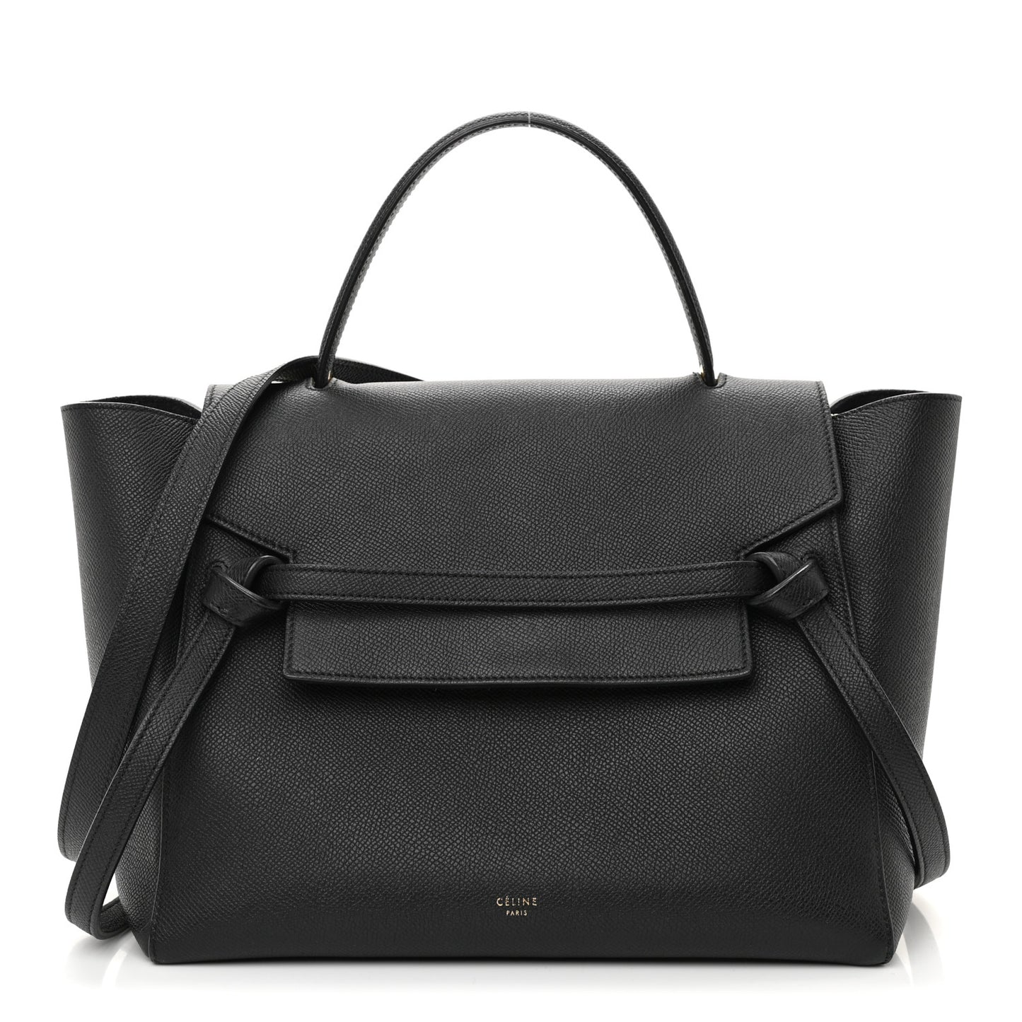 Grained Calfskin Mini Belt Bag Black