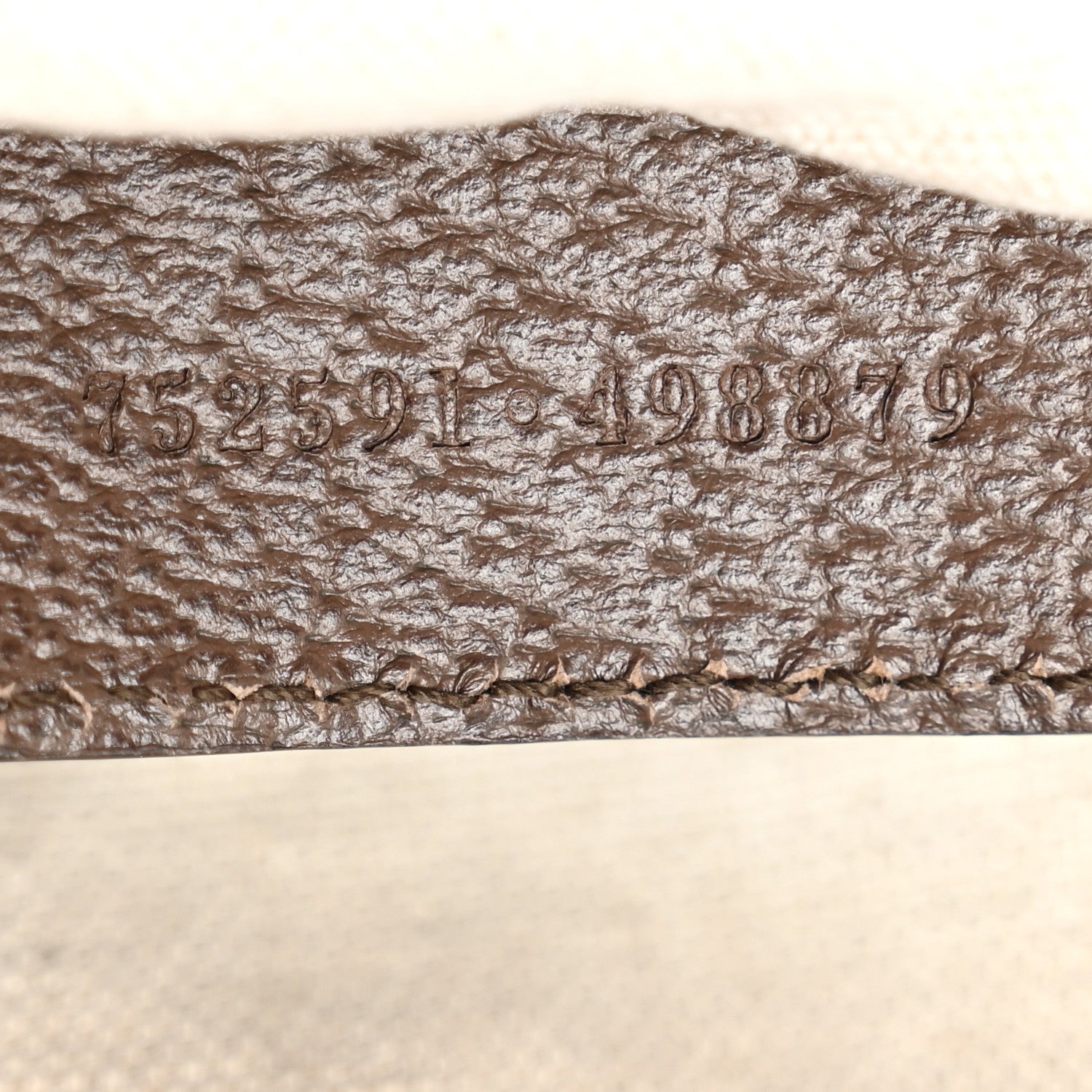 Gucci GG Supreme Monogram Textured Dollar Calfskin Web Ophidia Wristlet Shoulder Bag Beige Ebony New Acero 7 of 10