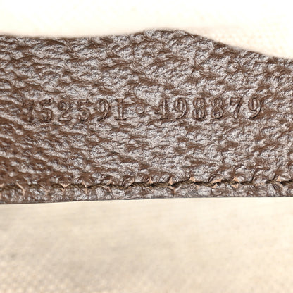 Gucci GG Supreme Monogram Textured Dollar Calfskin Web Ophidia Wristlet Shoulder Bag Beige Ebony New Acero 7 of 10