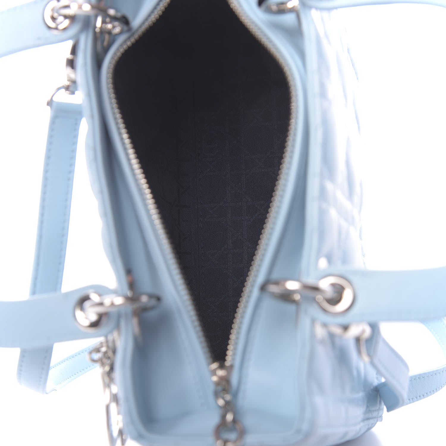 Christian Dior Lambskin Cannage Medium Lady Dior Light Blue 5 of 10