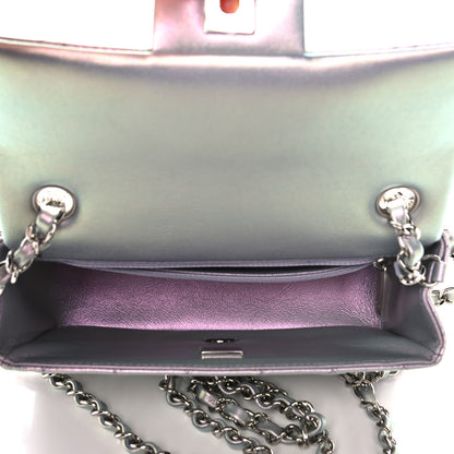 Chanel Iridescent Calfskin Quilted Mini Rectangular Flap Purple 5 of 11
