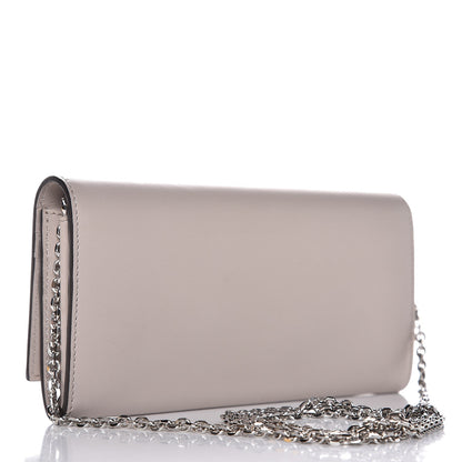 Fendi Vitello Century Lucido Hypnoteyes Studded Continental Wallet On Chain Grigio Polvere Arancio Multicolor 3 of 6
