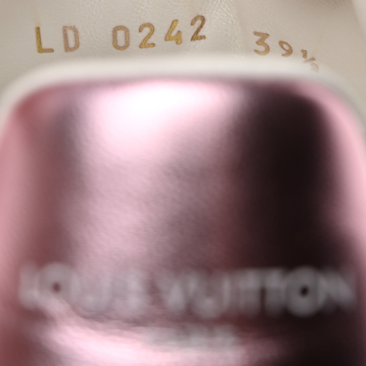 Louis Vuitton Lambskin Embossed Monogram Time Out Sneakers 39.5 White Pink 8 of 8