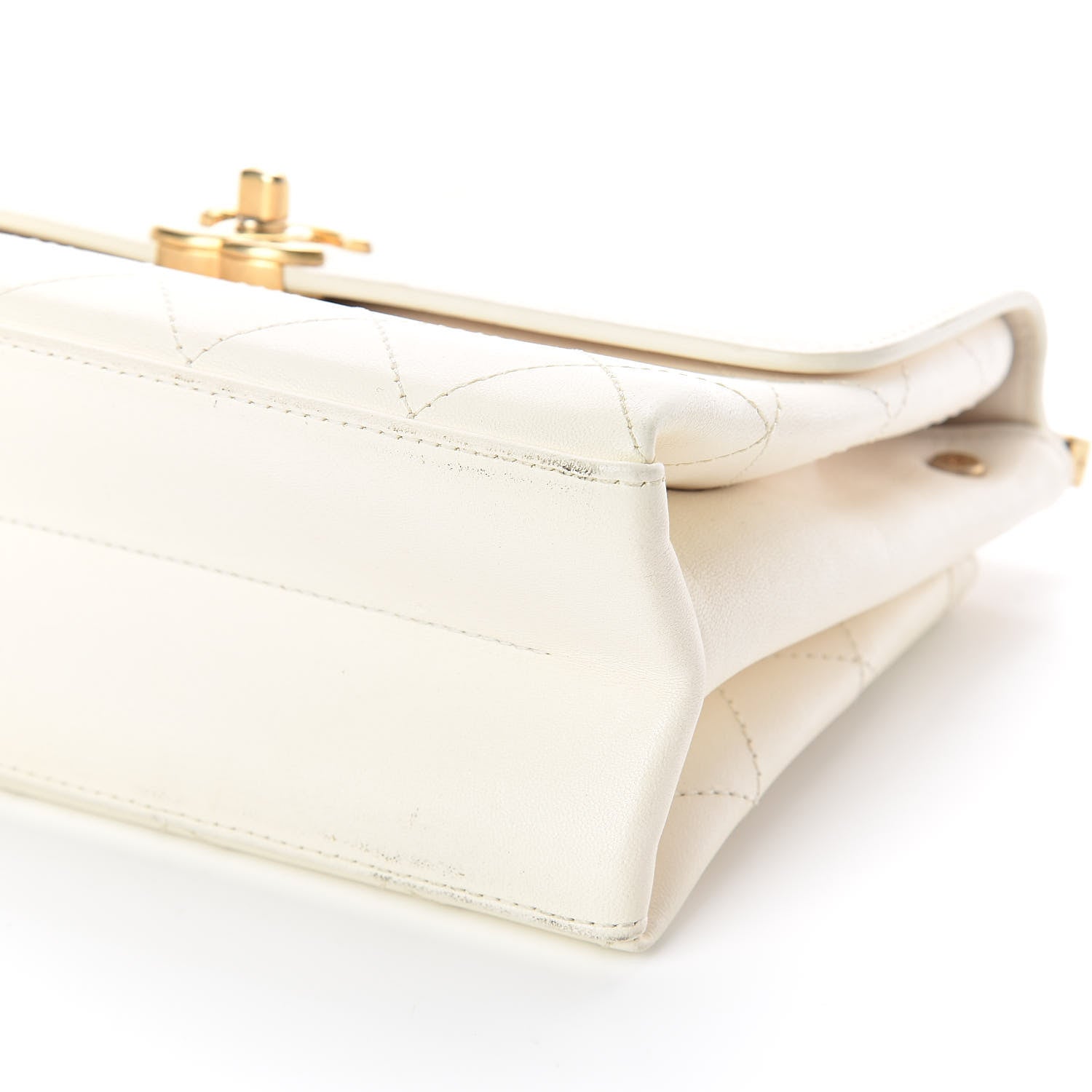 Chanel Lambskin Quilted Small Coco Lux Flap White 12 of 12