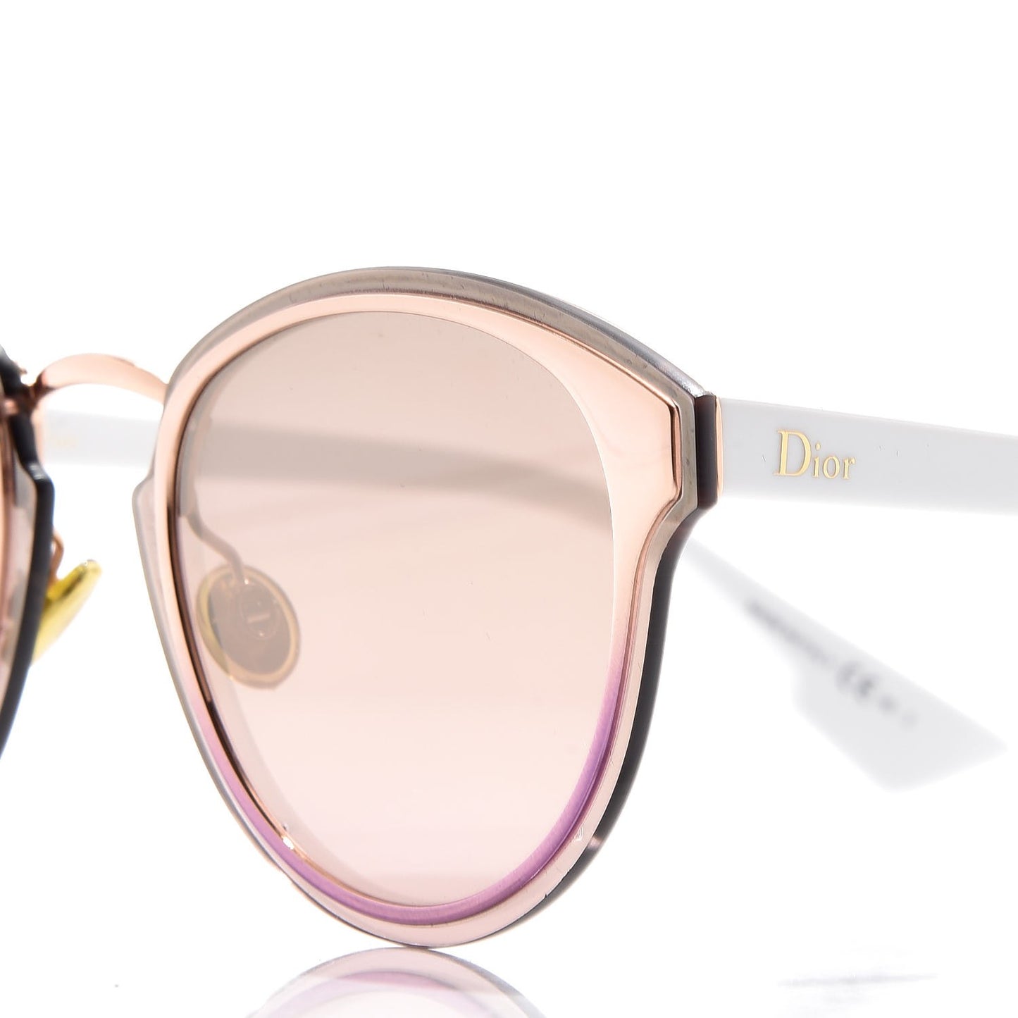 Mirrored Nightfall Sunglasses Rose Gold White