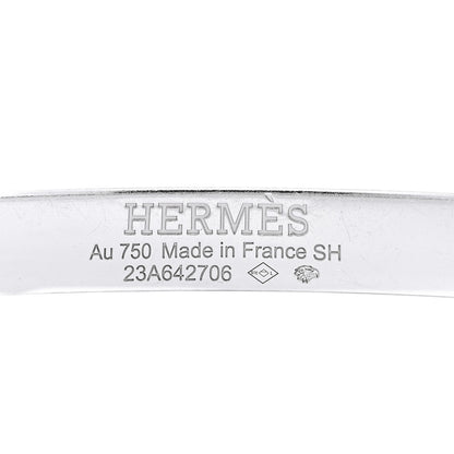 Hermes 18K White Gold Diamond PM Kelly Full Pave Bracelet SH 3 of 4