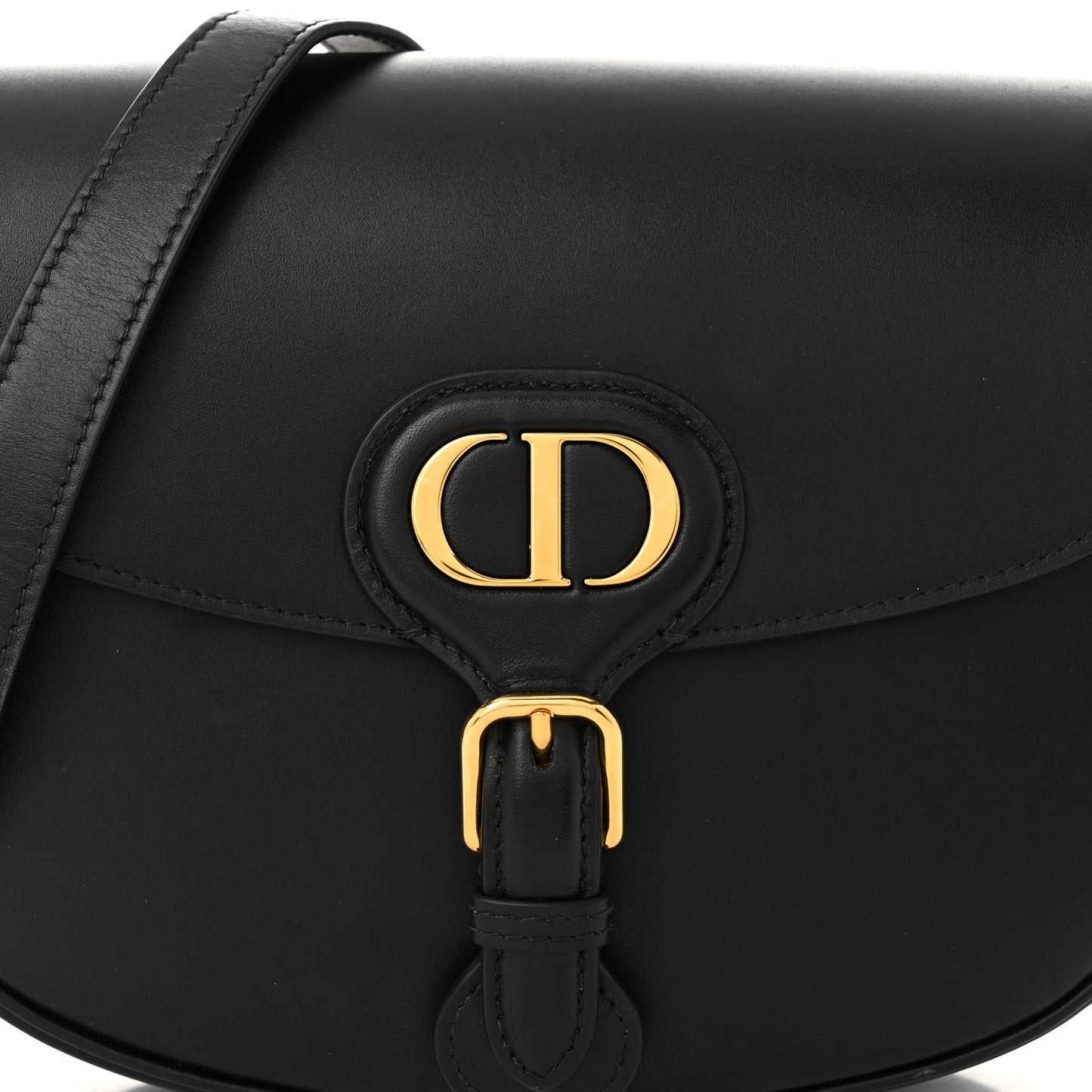 Box Calfskin Medium Bobby Flap Black