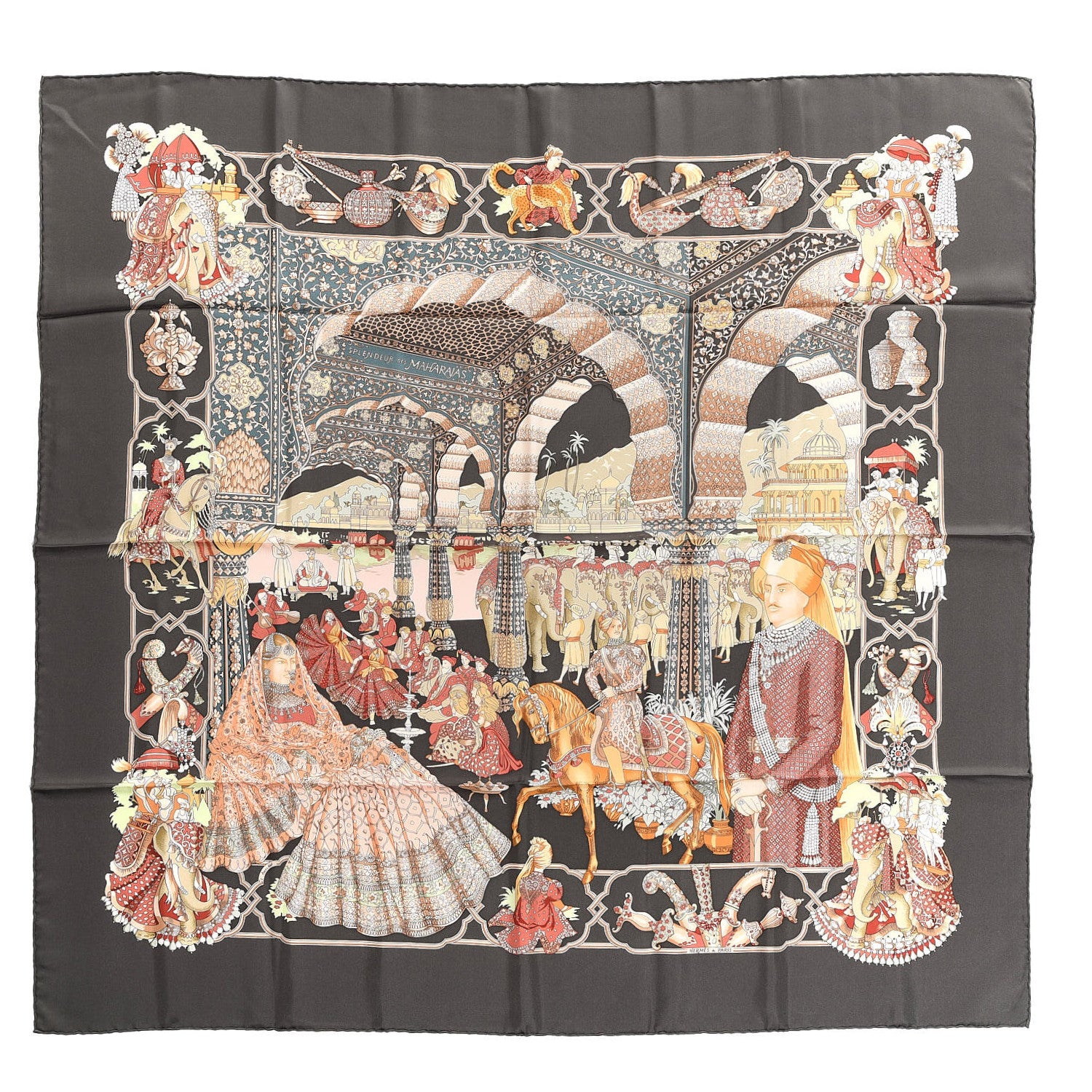 Hermes Silk Splendeur Des Maharajas Scarf 90 1 of 6
