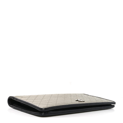 Chanel Metallic Calfskin Diamond Embossed Yen Wallet Grey 4 of 8