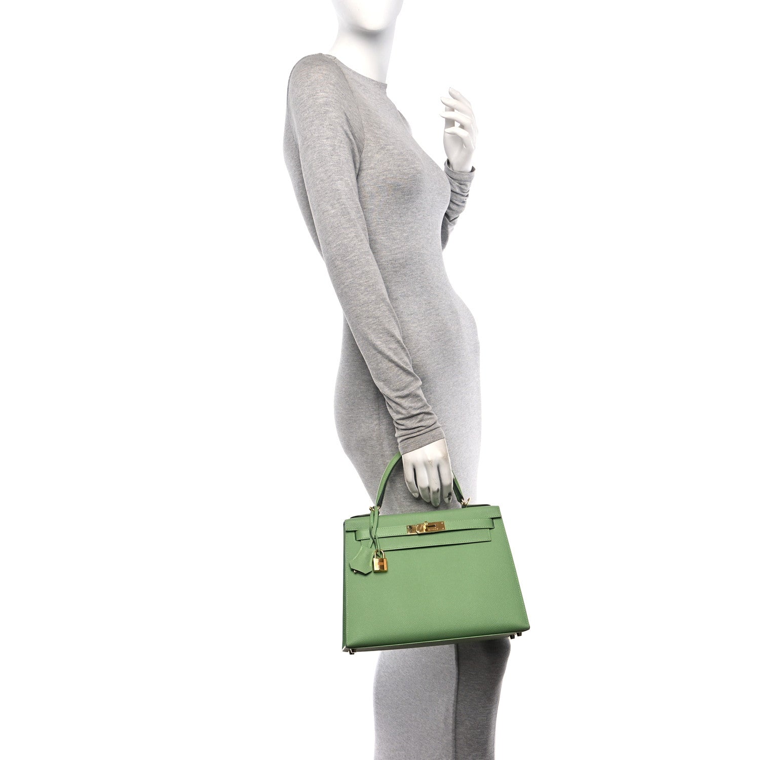 Hermes Epsom Kelly Sellier 28 Vert Criquet 3 of 11