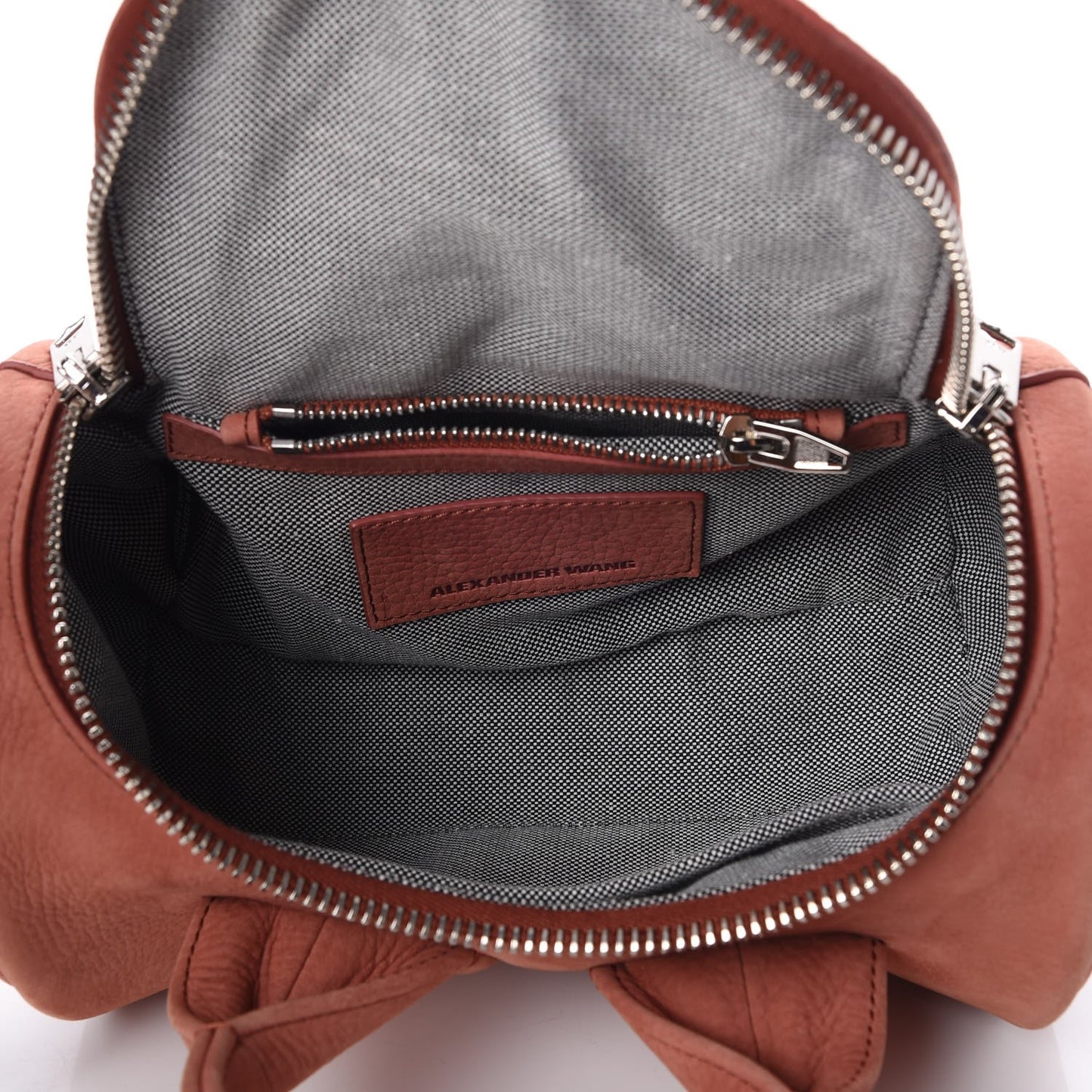 Suede Mini Rockie Silver Hardware Terra Cotta