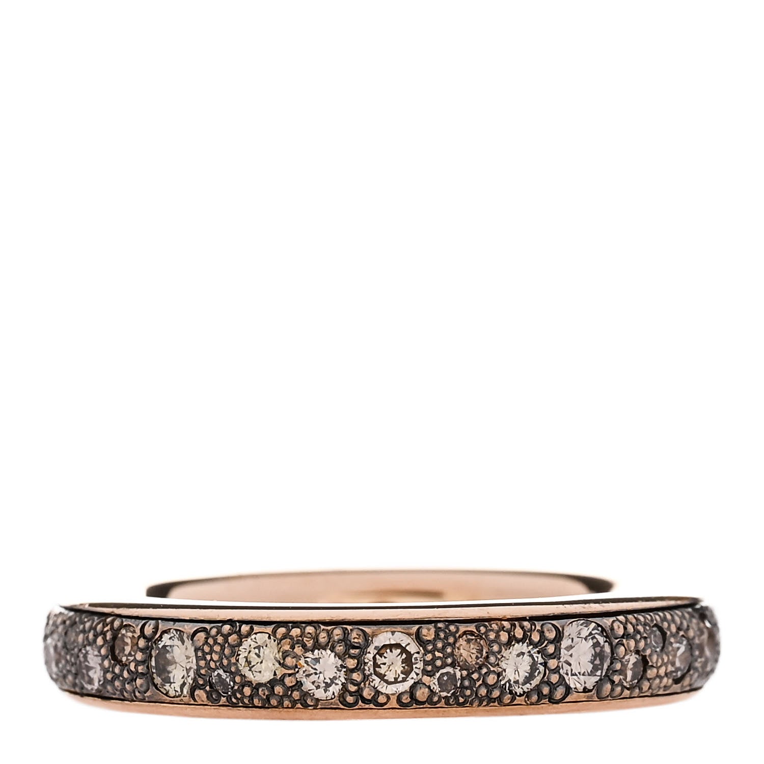 Pomellato 18K Rose Gold Brown Diamond Small Iconica Band Ring 55 7.25 3 of 6