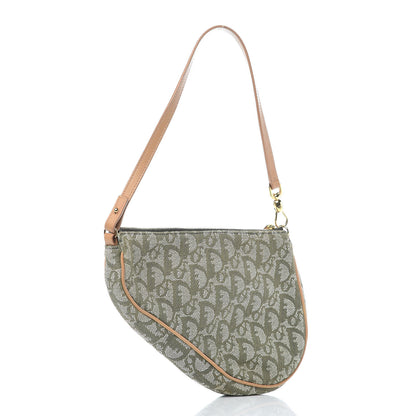 Christian Dior Monogram Mini Saddle Pochette Green 3 of 15