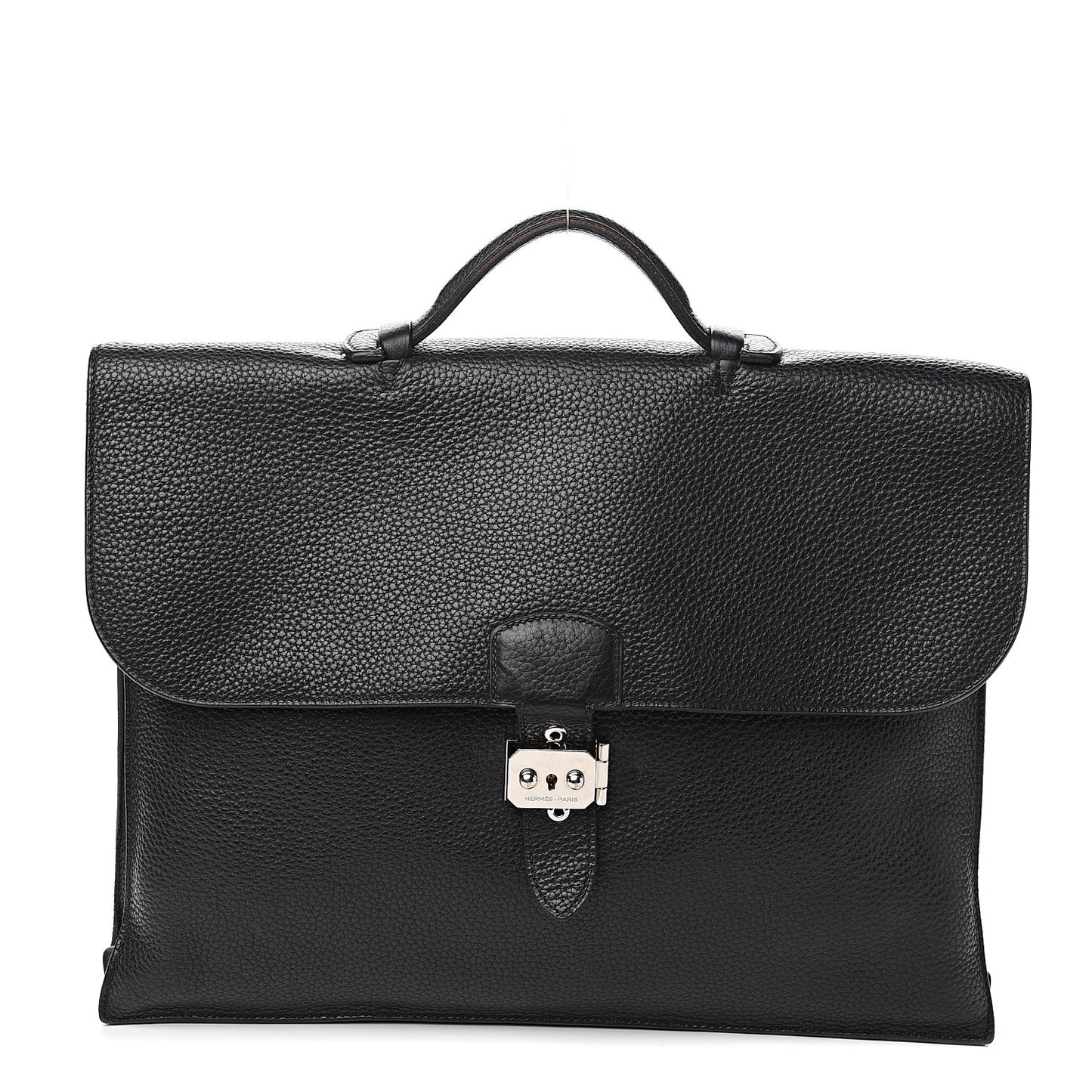 Taurillon Clemence Sac a Depeche 38 Briefcase Black