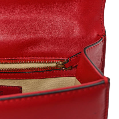 Valentino Garavani Vitello Medium Glam Lock Rockstud Flap Red 10 of 10