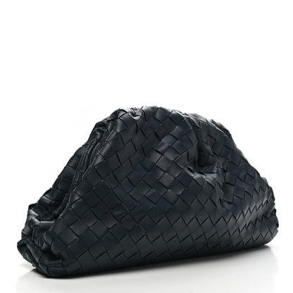 Bottega Veneta Nappa Maxi Intrecciato The Pouch Oversized Clutch Deep Blue 3 of 9