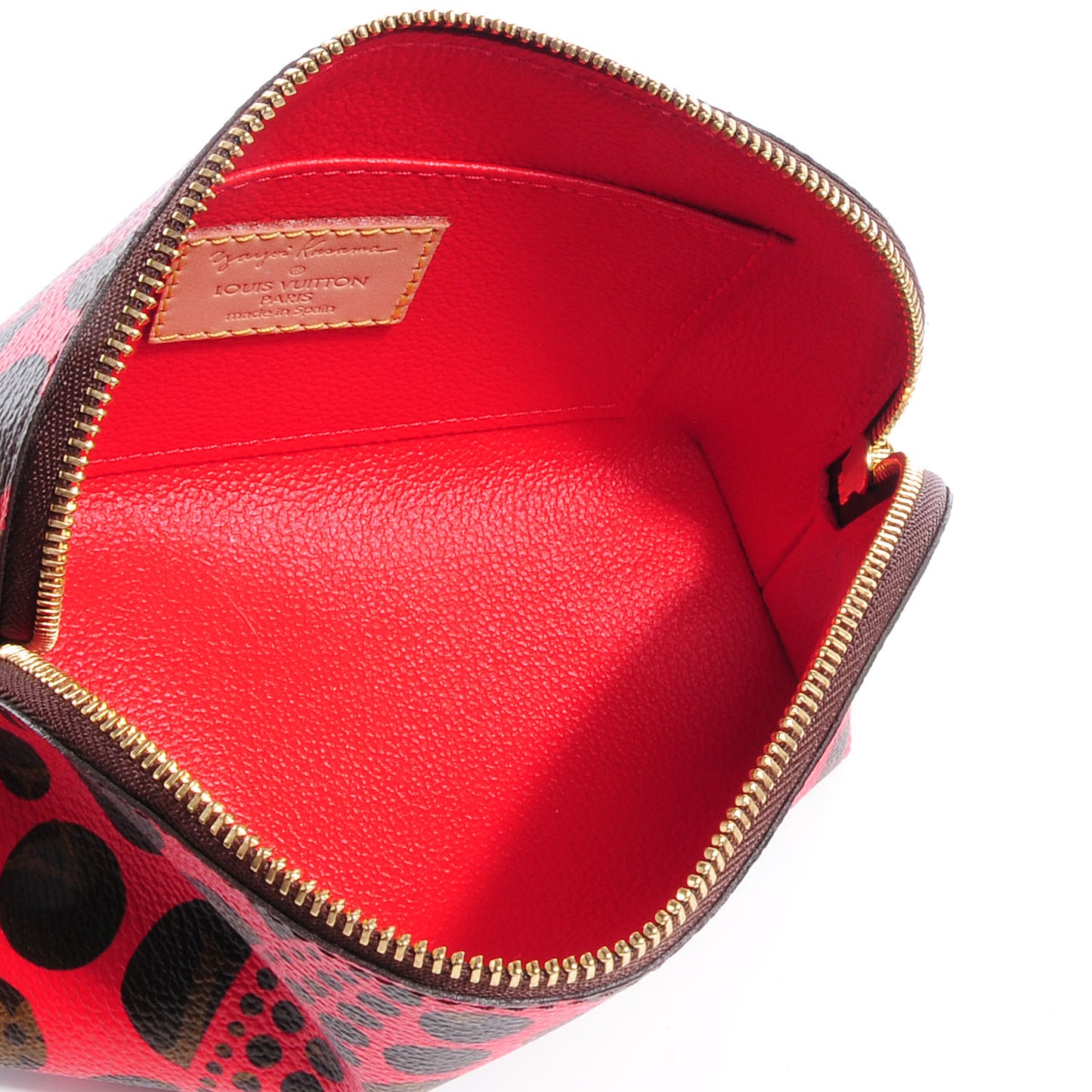 Monogram Kusama Pumpkin Dots Cosmetic Pouch Red