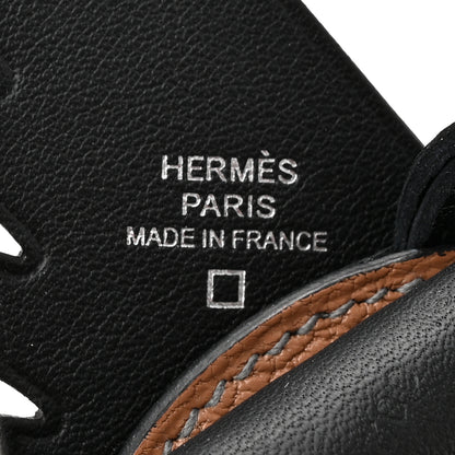 Hermes Epsom Swift Alligator Lizard Birdy Bag Charm Bleu Marine Chai Chocolate Black 3 of 5