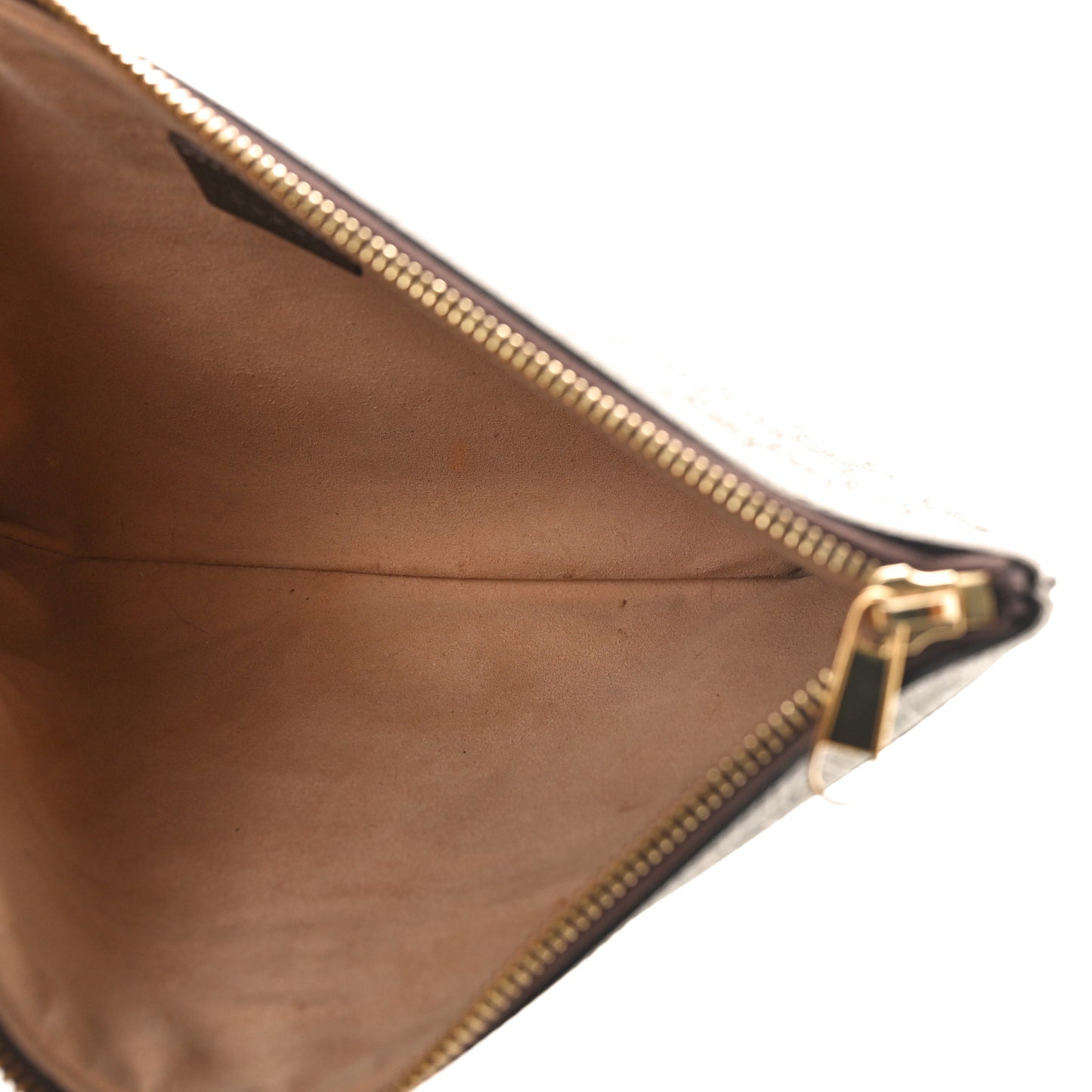 GG Supreme Monogram Large Ophidia Pouch Clutch Brown