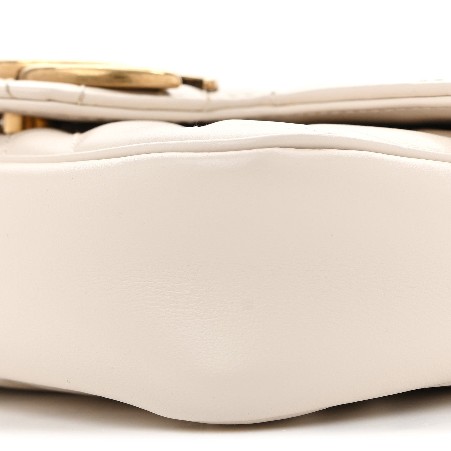 Gucci Calfskin Matelasse Super Mini GG Marmont Shoulder Bag White 10 of 13