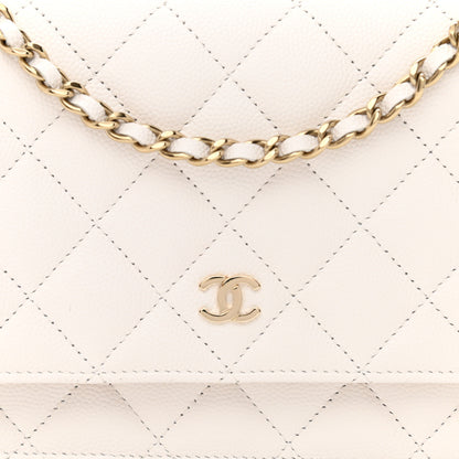 Chanel Caviar Quilted Wallet On Chain WOC White 8 of 11