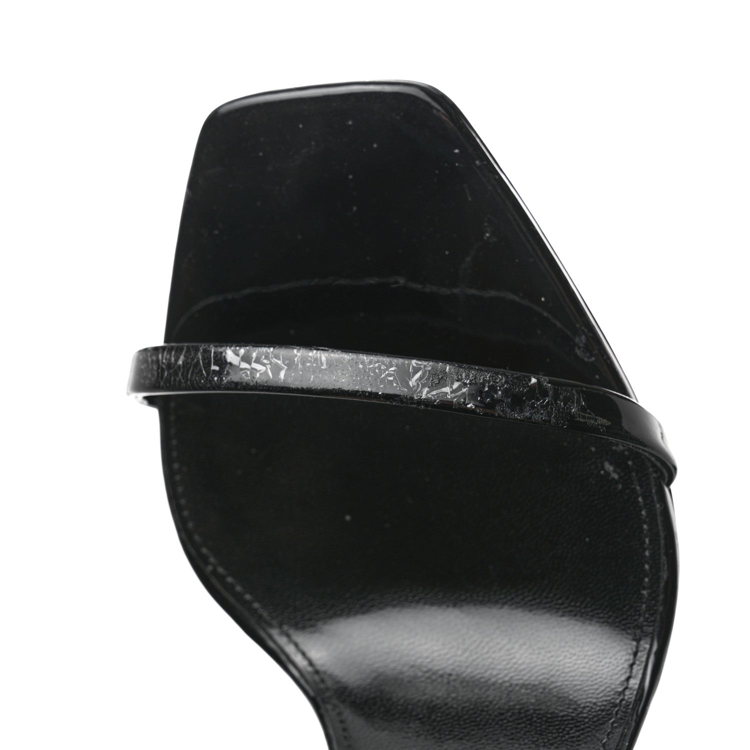 Saint Laurent Patent Calfskin Opyum Sandals 36.5 Black 9 of 9