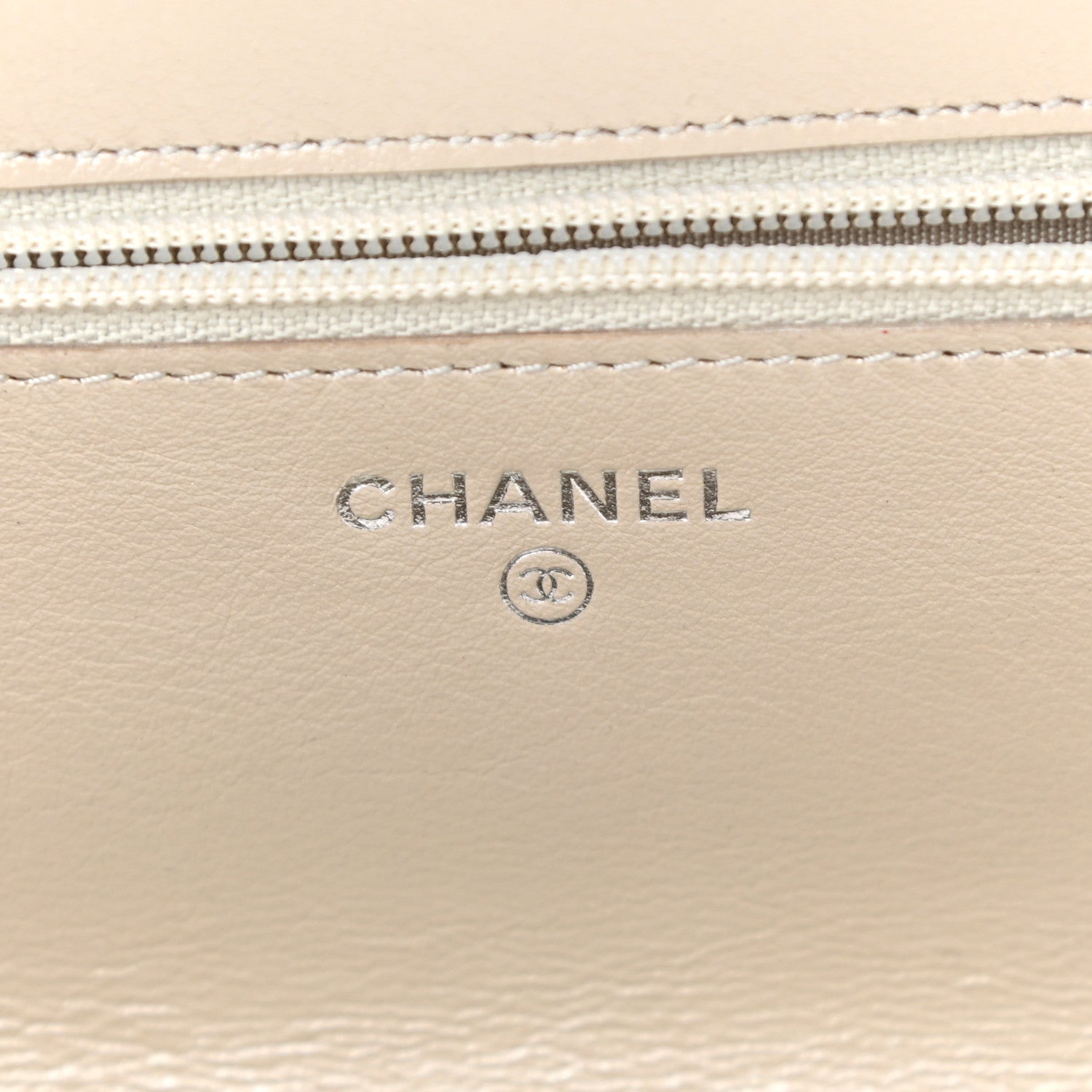 Chanel Caviar Sevruga Wallet on Chain WOC Silver 7 of 14