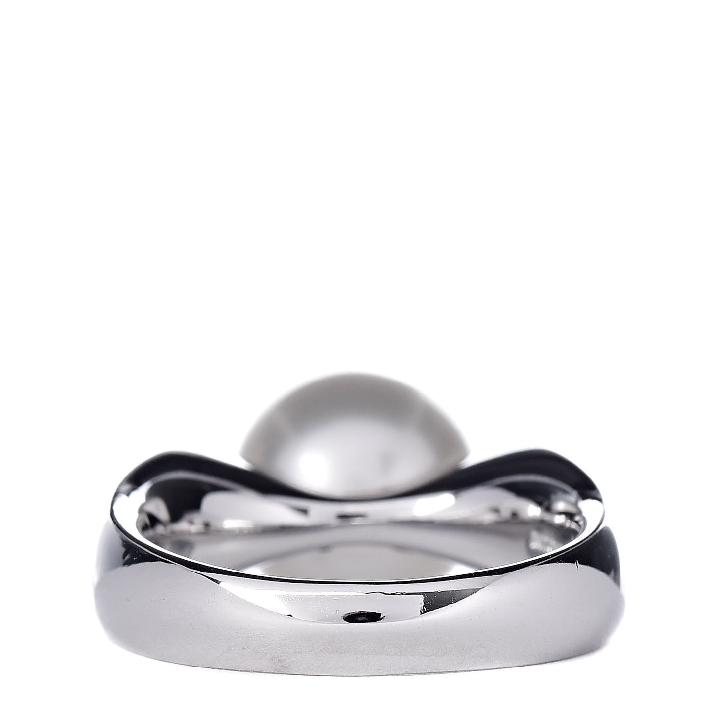 18K White Gold Akoya Pearl 11mm Ring 55 7.25