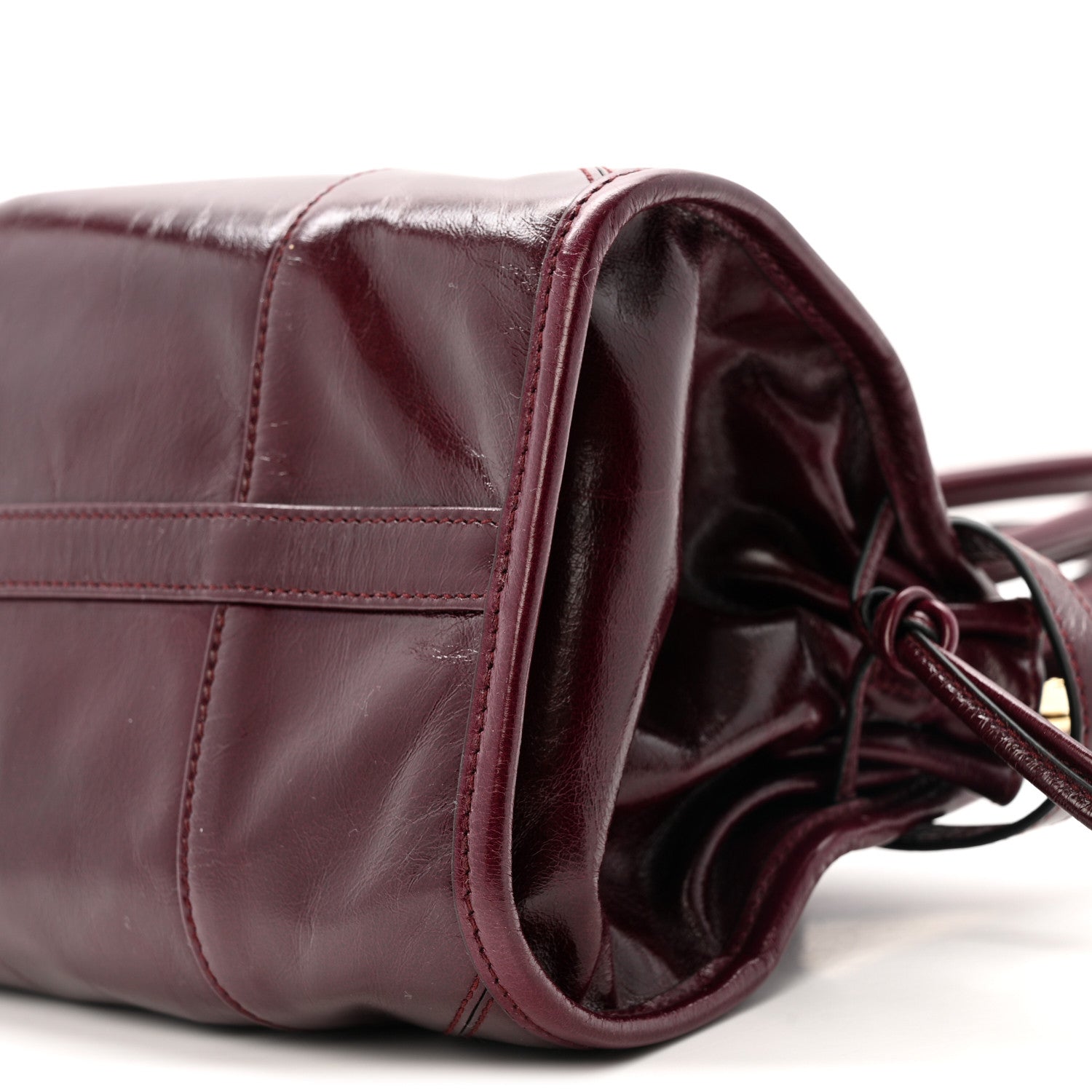 Prada Shiny Nappa Medium Bonnie Shoulder Bag Bordeaux 10 of 10