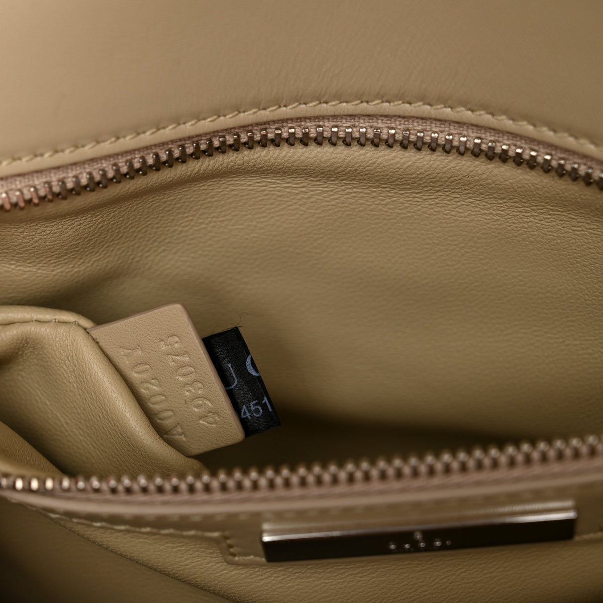 Gucci Glossy Calfskin Medium Ristretto Horsebit Flap Shoulder Bag Beige 7 of 10