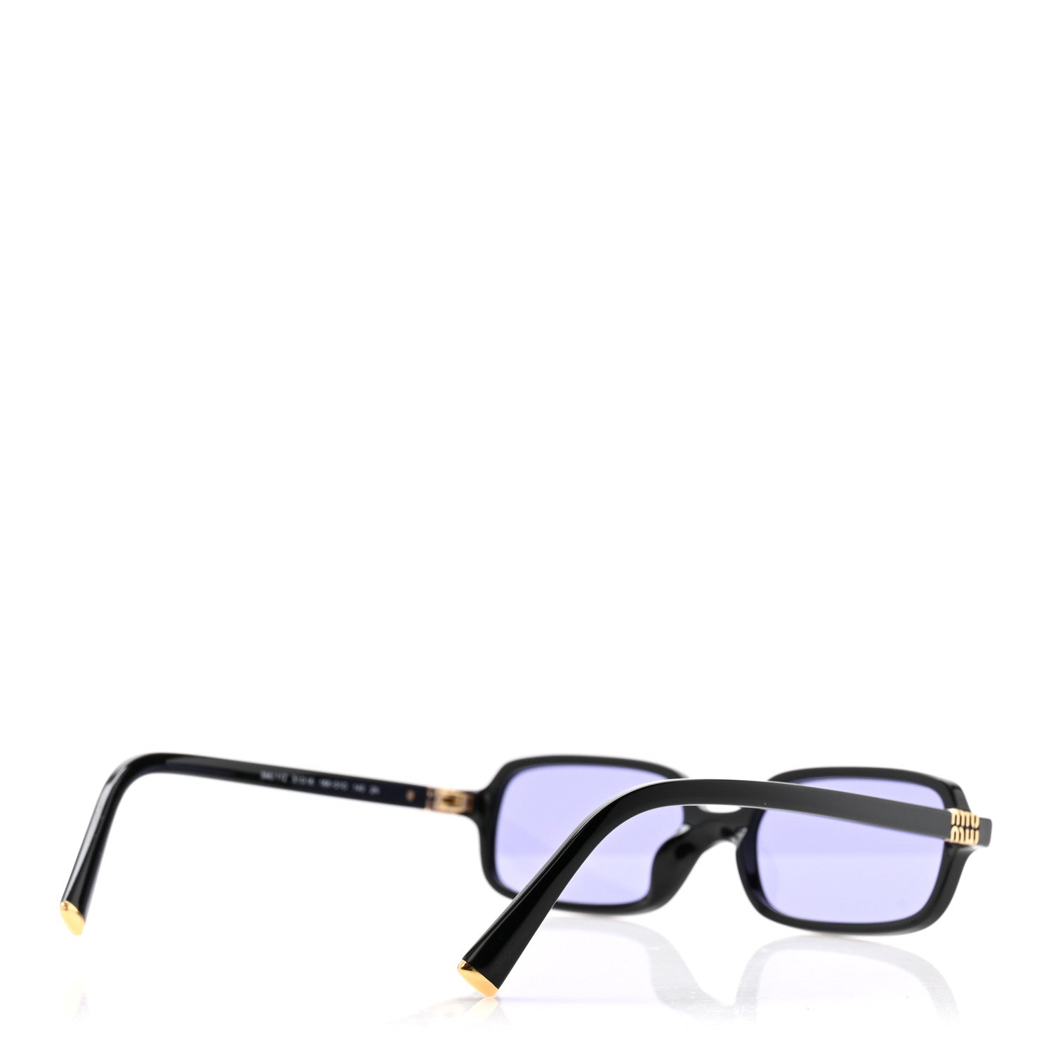 Miu Miu Acetate Rectangle Regard Sunglasses SMU11Z Black 4 of 10