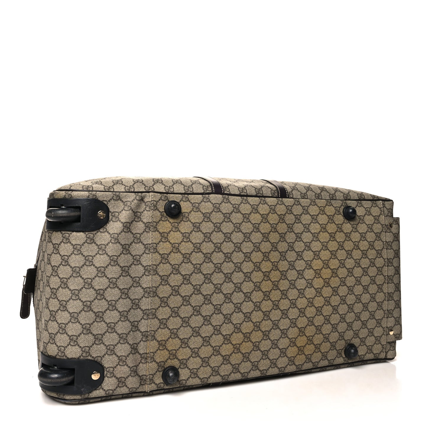 GG Plus Monogram Large Carry On Duffle Trolley Brown