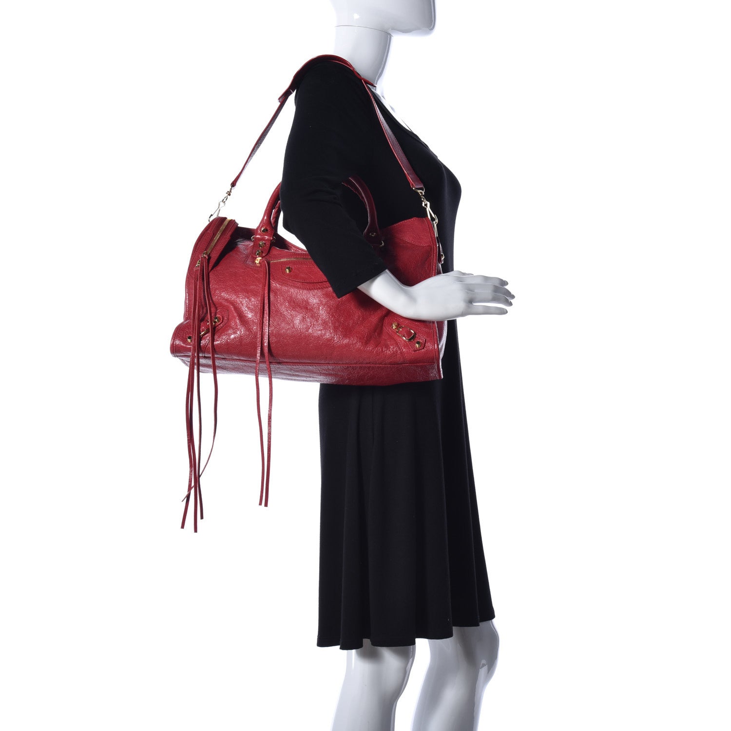Balenciaga Agneau Classic Hardware City Rouge Sapphire 2 of 15