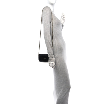 Chanel Lambskin Quilted Chain Around Clutch On Chain Black 2 of 10