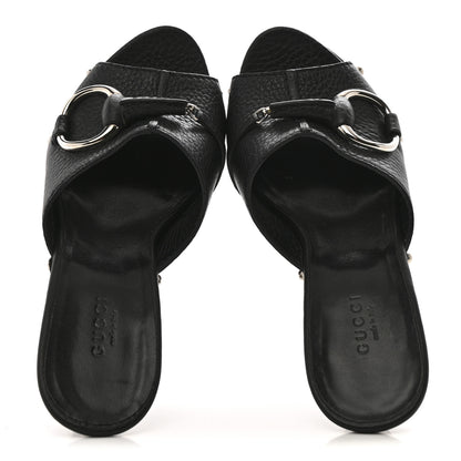 Gucci Cellarius Soft Calfskin Icon Bit 30/120mm Platform Clog Sandals 36 Black 2 of 11