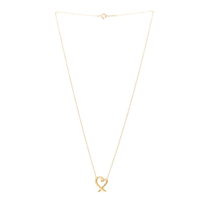 Tiffany 18K Yellow Gold Small Paloma Picasso Loving Heart Pendant Necklace 3 of 6