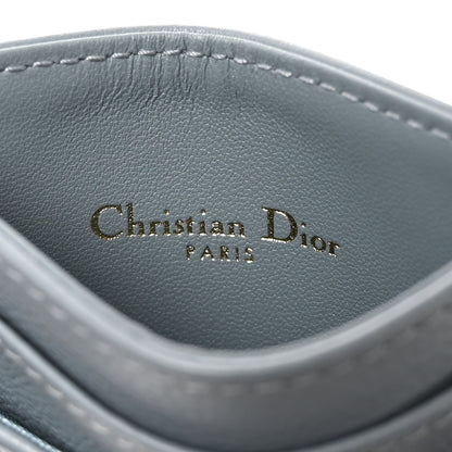 Christian Dior Supple Calfskin Cannage Caro Five-Slot Card Holder Cloud Blue 6 of 9