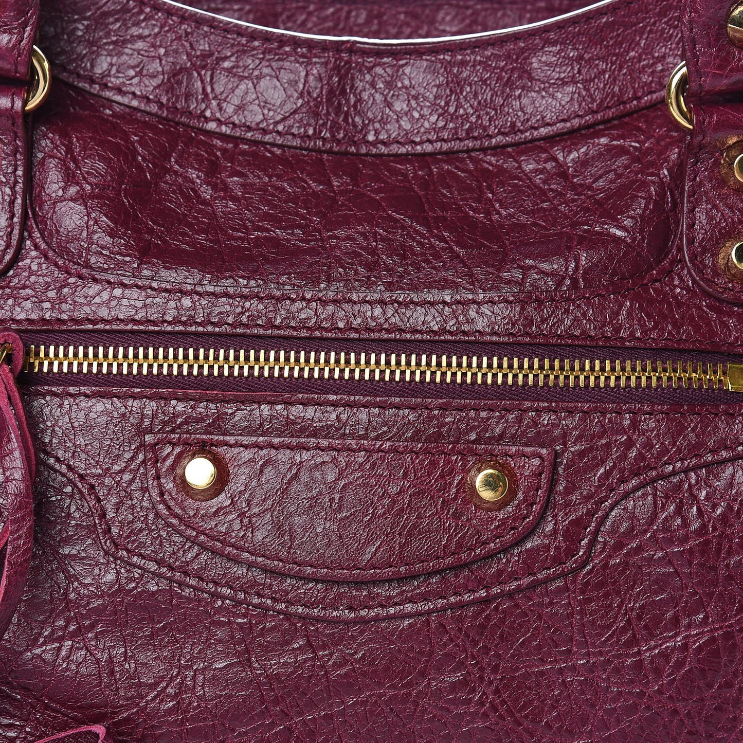 Agneau Classic Gold Hardware City Violet Prune