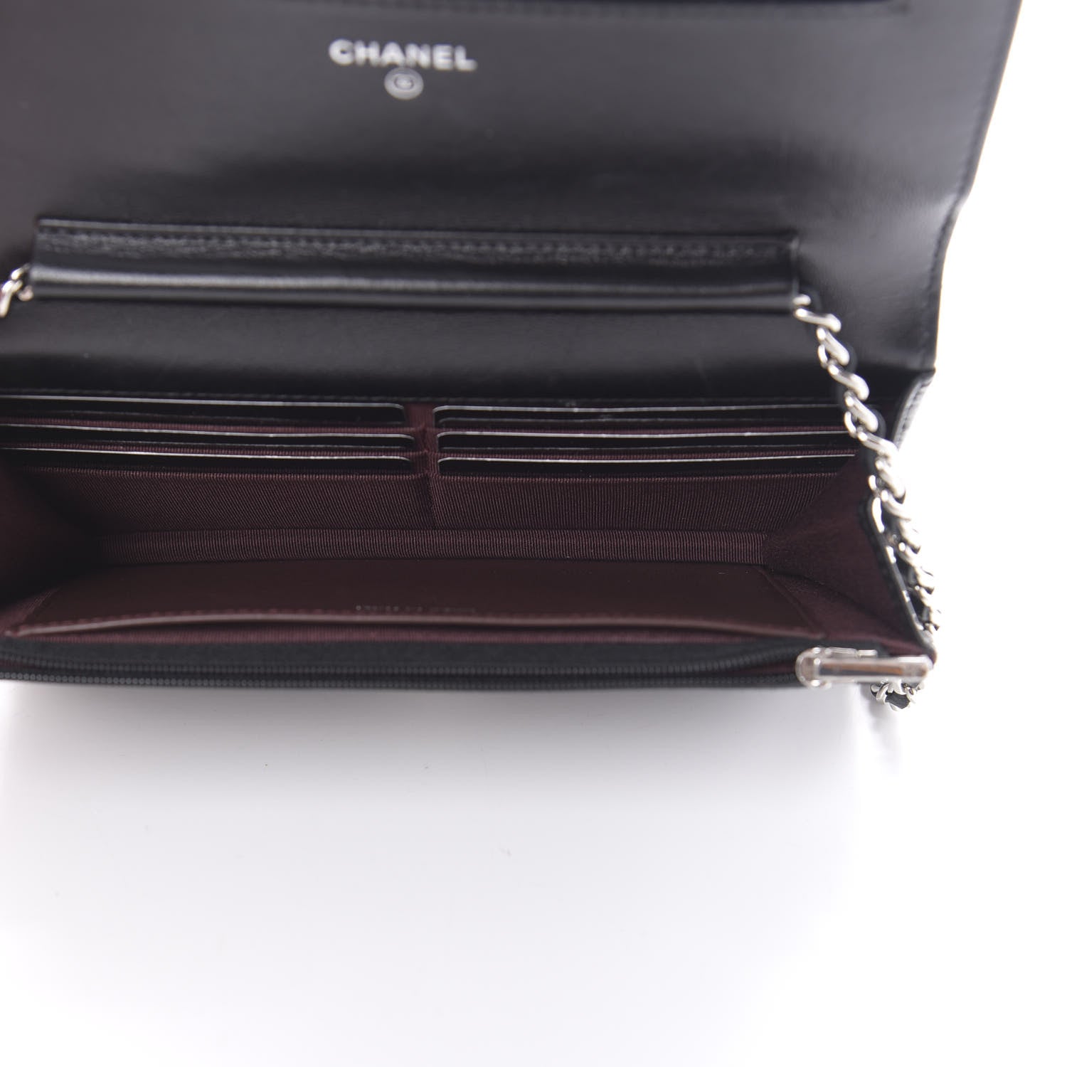 Chanel Lambskin Quilted Wallet On Chain WOC Black 5 of 14