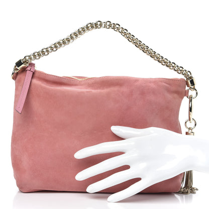 Jimmy Choo Suede Callie Shoulder Bag Candyfloss 2 of 9